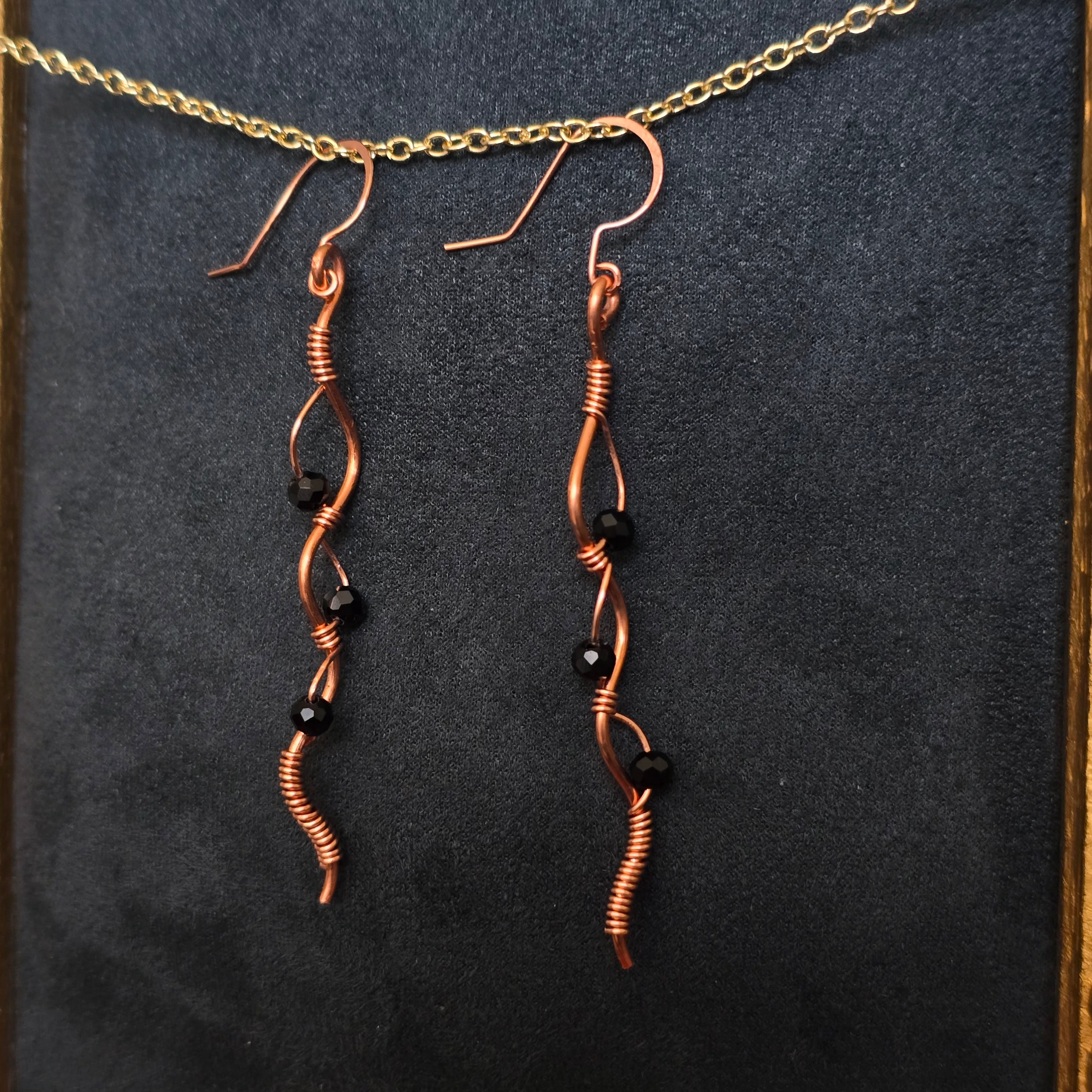 Copper Twisted Earrings