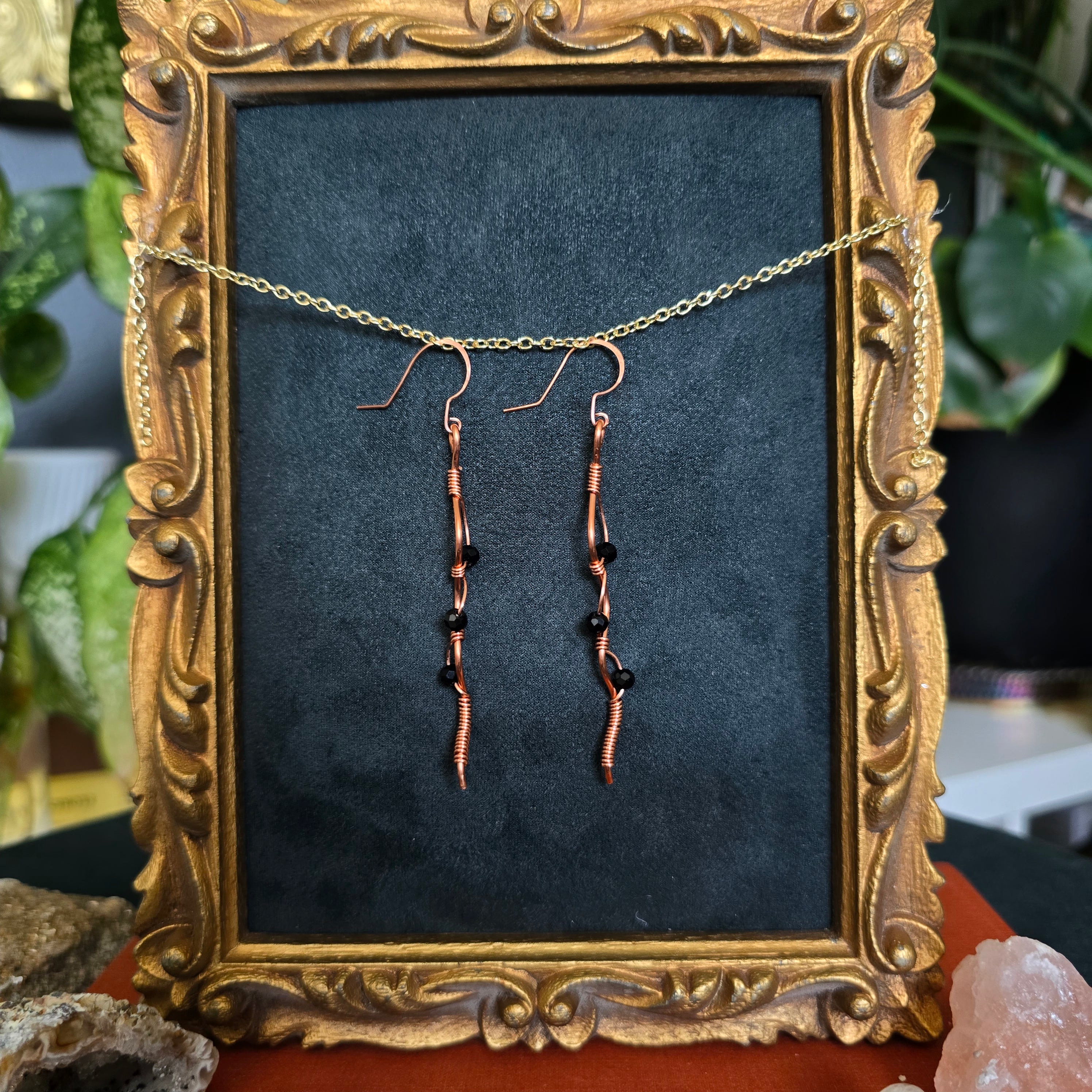 Copper Twisted Earrings