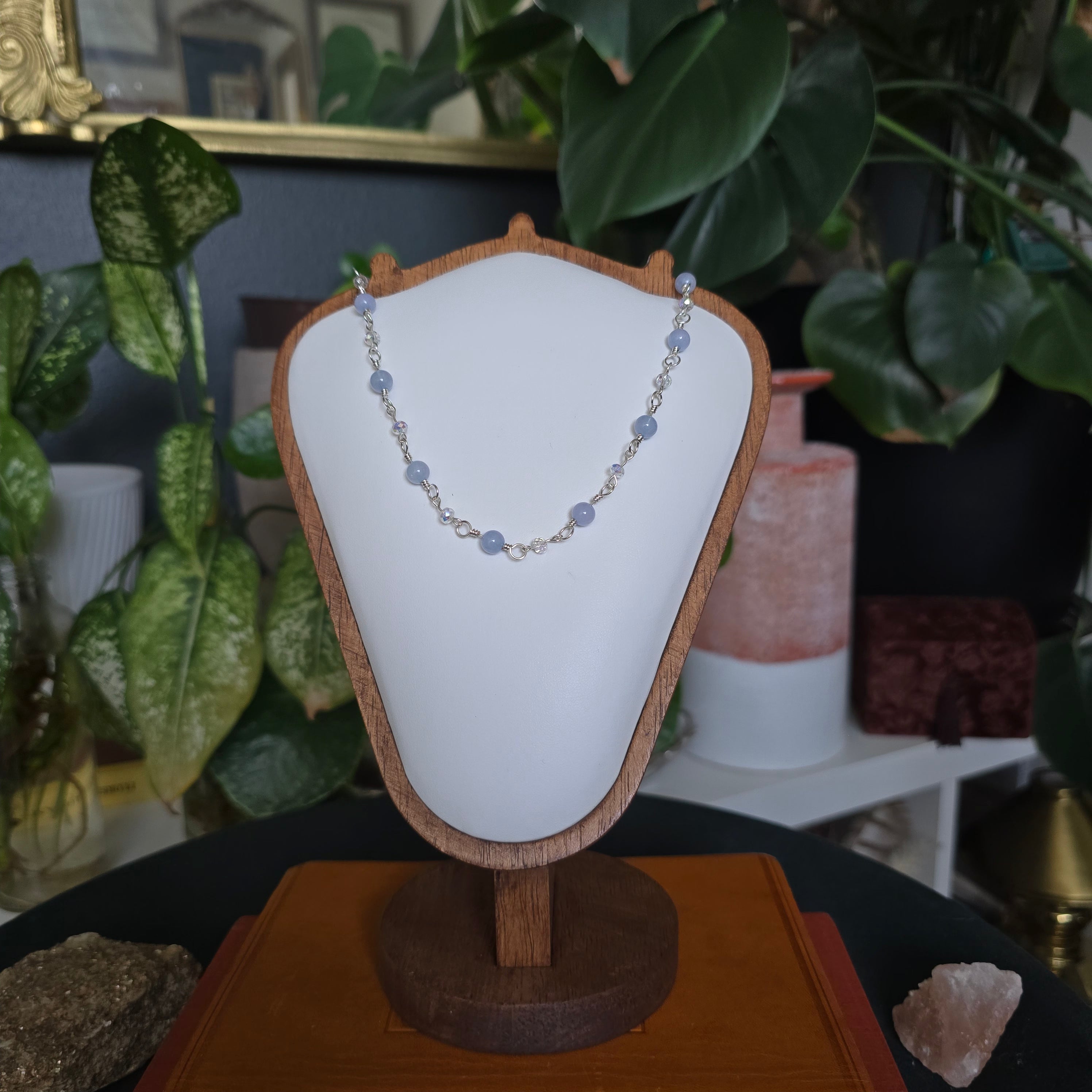 Gold Aquamarine Necklace